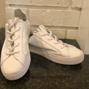 White leather sneakers